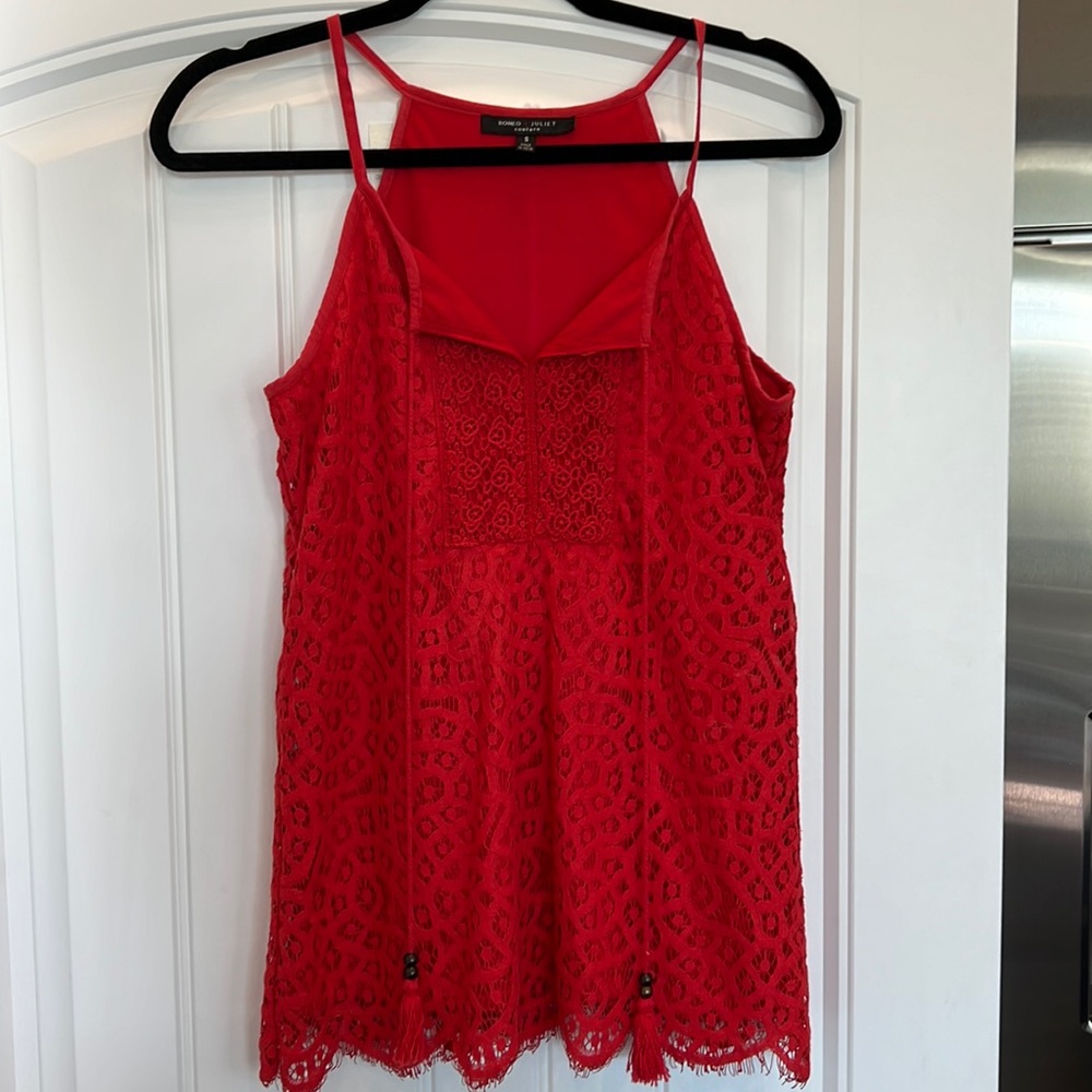 Romeo & Juliet couture red tank top size small